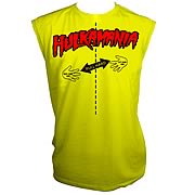 Hulk Hogan Hulkamania Pull Hard Muscle Tank Yellow T-Shirt